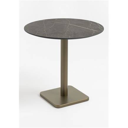 Coco Maison Brest bistrotafel marble onyx D80cm Goud